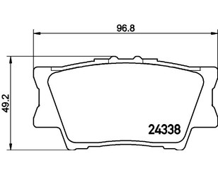 Колодки тормозные задние дисковые к-кт для Lexus ES (SV40) 2006-2012 новый