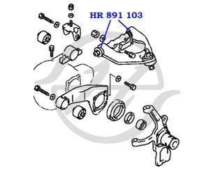 Сайлентблок верхнего рычага для Mitsubishi L200 (K6,K7) 1996-2006 новый