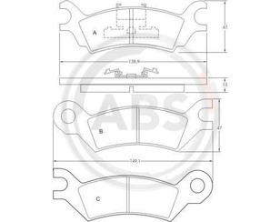 Колодки тормозные задние дисковые к-кт для Mazda 626 (GC) 1983-1987 новый