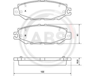 Колодки тормозные задние дисковые к-кт для Lexus LS 400 (UCF10) 1989-1994 новый