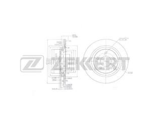 Диск тормозной задний для Mazda Mazda 5 (CR) 2005-2010 новый