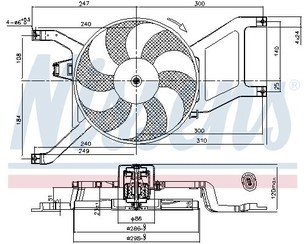 Вентилятор радиатора для VAZ Lada Largus 2012> новый
