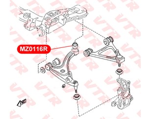 Сайлентблок переднего рычага задний для Mazda RX-8 2003-2012 новый