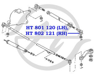 Наконечник рулевой левый наружный для Nissan Patrol (Y61) 1997-2009 новый