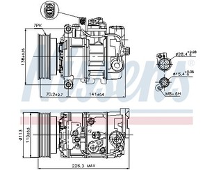 Компрессор системы кондиционирования для Audi Q7 [4L] 2005-2015 новый