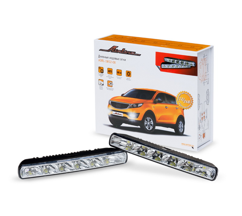 Дневные ходовые огни 1 Вт*12LED с блоком упр. AIRLINE