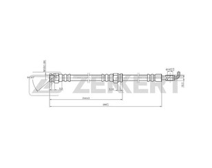 Шланг тормозной передний для Mazda 626 (GF) 1997-2002 новый