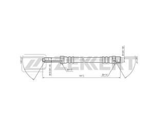 Шланг тормозной задний для VW Sharan 2004-2010 новый