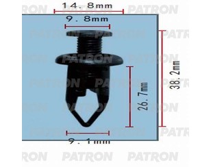 Крепеж (клоп) штырь резьбовой-2 для Lexus LS 430 (UCF30) 2000-2006 новый