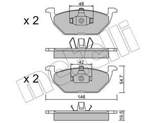 Колодки тормозные передние к-кт для Audi A1 (8X) 2010-2018 новый