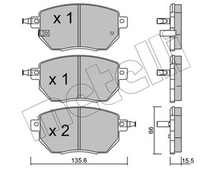 Колодки тормозные передние к-кт для Nissan Murano (Z51) 2008-2015 новый