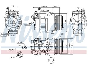 Компрессор системы кондиционирования для BMW X6 E71 2008-2014 новый