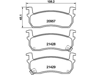 Колодки тормозные передние к-кт для Nissan Micra (K10) 1982-1992 новый