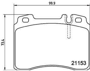 Колодки тормозные передние к-кт для Mercedes Benz R129 SL 1989-2001 новый