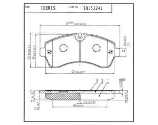 Колодки тормозные передние к-кт для Mercedes Benz Sprinter (906) 2006-2018 новый