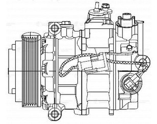 Компрессор системы кондиционирования для Land Rover Range Rover Sport 2005-2012 новый