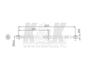 Шланг тормозной передний левый для Nissan Qashqai+2 (JJ10) 2008-2014 новый