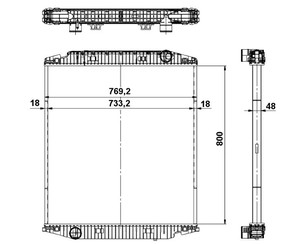 Радиатор основной для Iveco Eurotech 1991-1999 новый