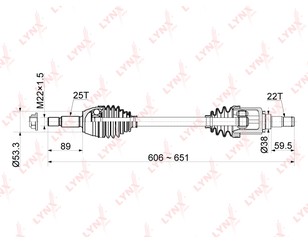 Полуось передняя левая для Ford Fusion 2002-2012 новый