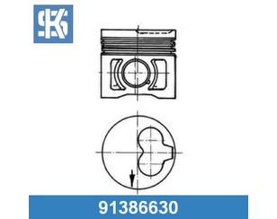 Поршень 1,0 для Audi 80/90 [B3] 1986-1991 новый