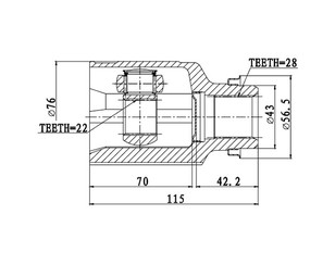 ШРУС внутренний передний для Mazda Xedos-6 1992-1999 новый