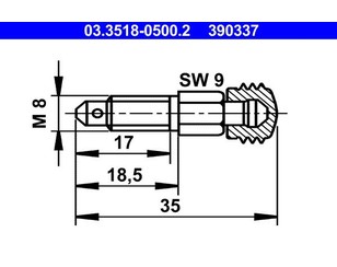 Штуцер прокачки тормозов для Mercedes Benz W126 1979-1991 новый