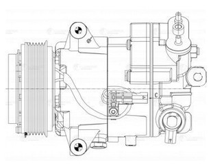 Компрессор системы кондиционирования для Opel Astra J 2010-2017 новый