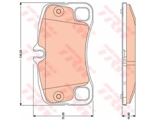 Колодки тормозные задние дисковые к-кт для Porsche 911 (997) 2004-2012 новый