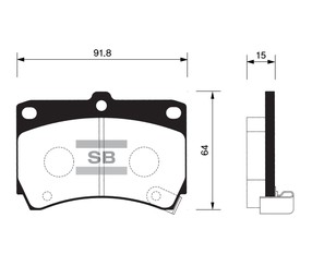 Колодки тормозные передние к-кт для Mazda Demio (DW) 1996-2002 новый