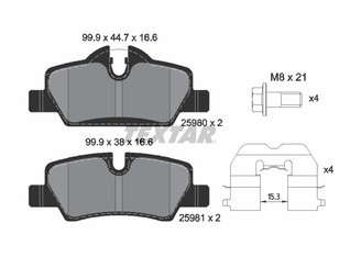 Колодки тормозные задние дисковые к-кт для Mini F55 2014> новый