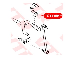 Втулка (сайлентблок) переднего стабилизатора для Toyota Prius 2003-2009 новый