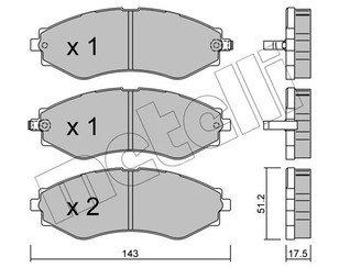 Колодки тормозные передние к-кт для Chevrolet Aveo (T200) 2003-2008 новый