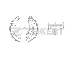 Колодки барабанные к-кт для Citroen C-Elysee 2012> новый