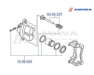 Р/к переднего суппорта для Nissan Almera Tino 2000-2006 новый