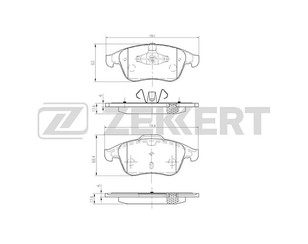 Колодки тормозные передние к-кт для Renault Latitude 2010-2015 новый