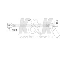 Шланг тормозной передний левый для Ford Transit [FA] 2000-2006 новый