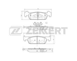 Колодки тормозные передние к-кт для Renault Logan II 2014> новый