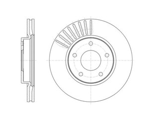 Диск тормозной передний вентилируемый для Nissan Tiida (C13) 2015> новый