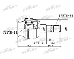 ШРУС внутренний задний для Chevrolet Captiva (C100) 2006-2010 новый