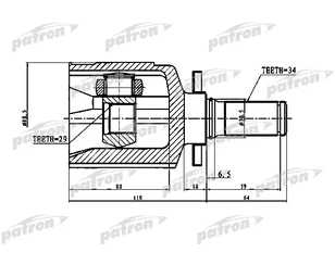 ШРУС внутренний передний для Chevrolet Lacetti 2003-2013 новый