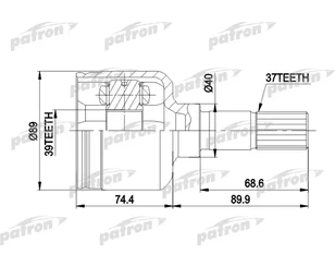 ШРУС наружный передний для Fiat Ducato 230 1994-2002 новый