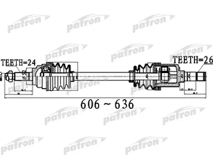 Полуось передняя левая для Kia RIO 2000-2005 новый