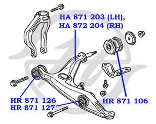 Сайлентблок переднего рычага внутренний для Honda CR-V 1996-2002 новый