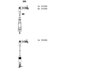 Провода высокого напряж. к-кт для Audi 80/90 [B3] 1986-1991 новый