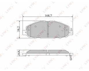 Колодки тормозные передние к-кт для Nissan Urvan (E24) 1986-1997 новый