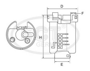 Фильтр топливный для Hyundai Sonata IV (EF)/ Sonata Tagaz 2001-2012 новый