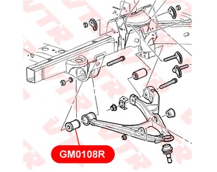 Сайлентблок нижнего рычага для Hummer H3 2005-2010 новый