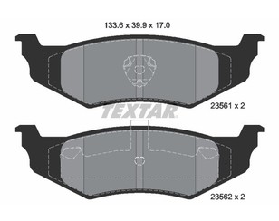 Колодки тормозные задние дисковые к-кт для Chrysler Sebring/Dodge Stratus 2001-2007 новый