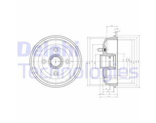 Барабан тормозной для Ford Escort/Orion 1995-2001 новый