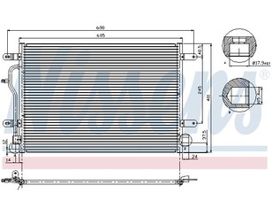 Радиатор кондиционера (конденсер) для Audi A4 [B6] 2000-2004 новый